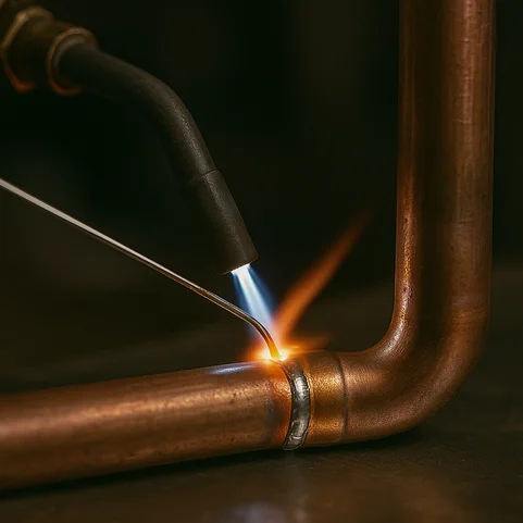 Газовая пайка мягкими припоями с флюсом